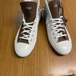 Converse Men's White and Brown Sneakers
